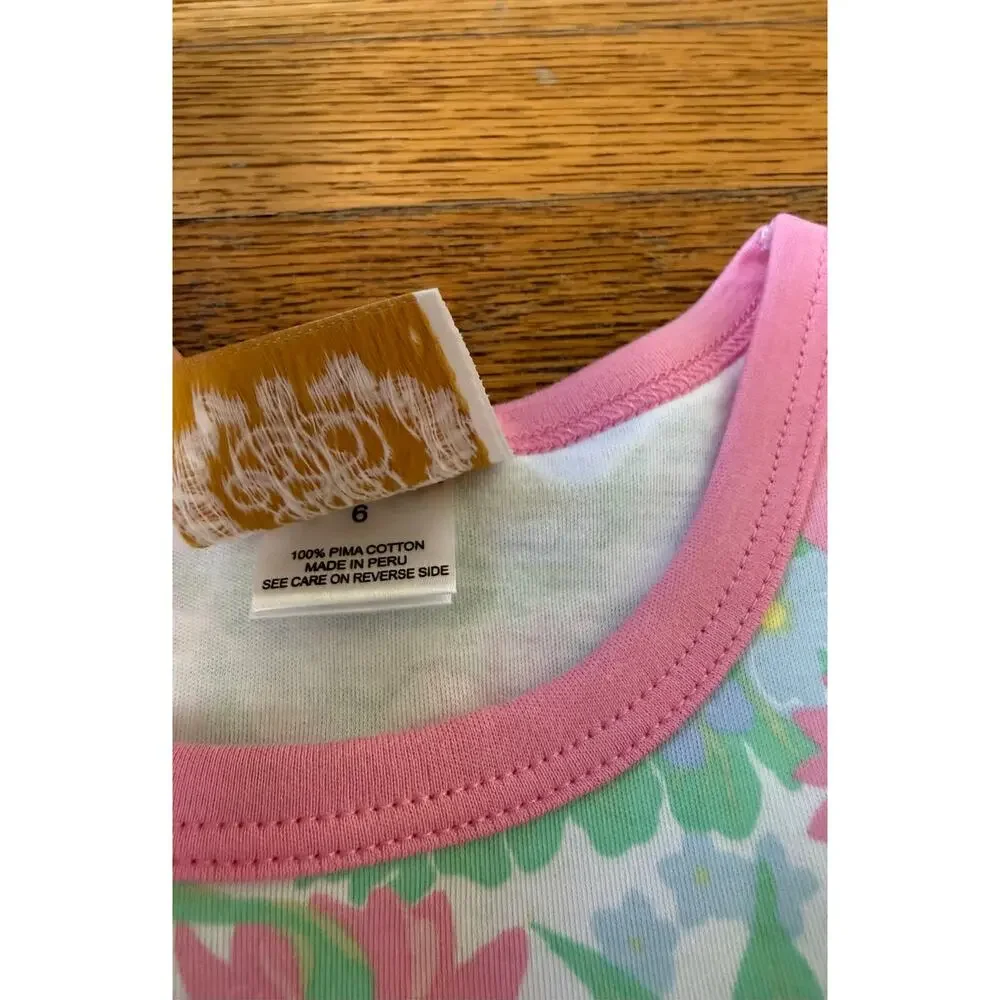 Beaufort Bonnet Company Girls' Pink Blue Floral Dress Size 6
